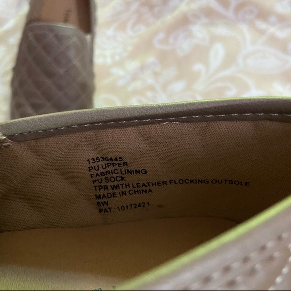 Taupe Quilted Faux Leather Slip-Ons - Picture 4 of 4